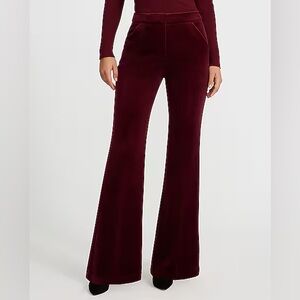 High Rise Velvet Trouser